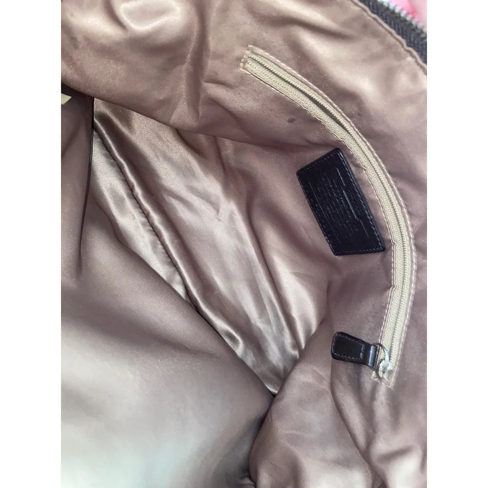 Rare Coach‎ Signature C Park Signature KT Zip Satchel Khaki/Brown 3 Zipper Pu se